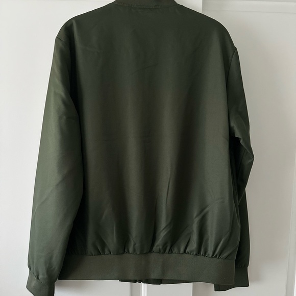 Topman Olive Green Bomber Jacket - Picture 3 of 10